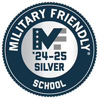 Military Friendly silver badge for 2024-25.